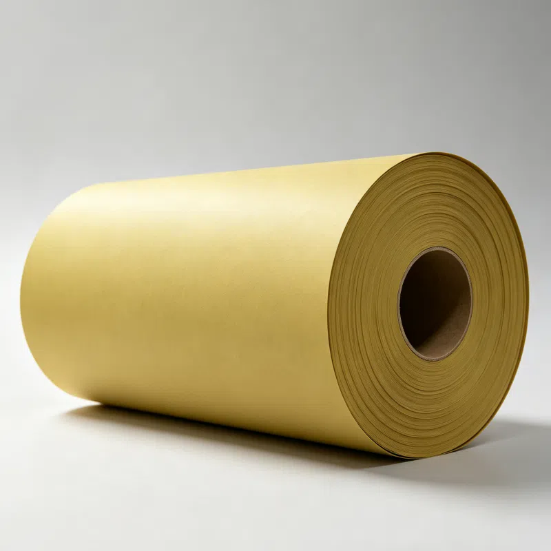 Горчично-желтая декоративная бумага с принтом